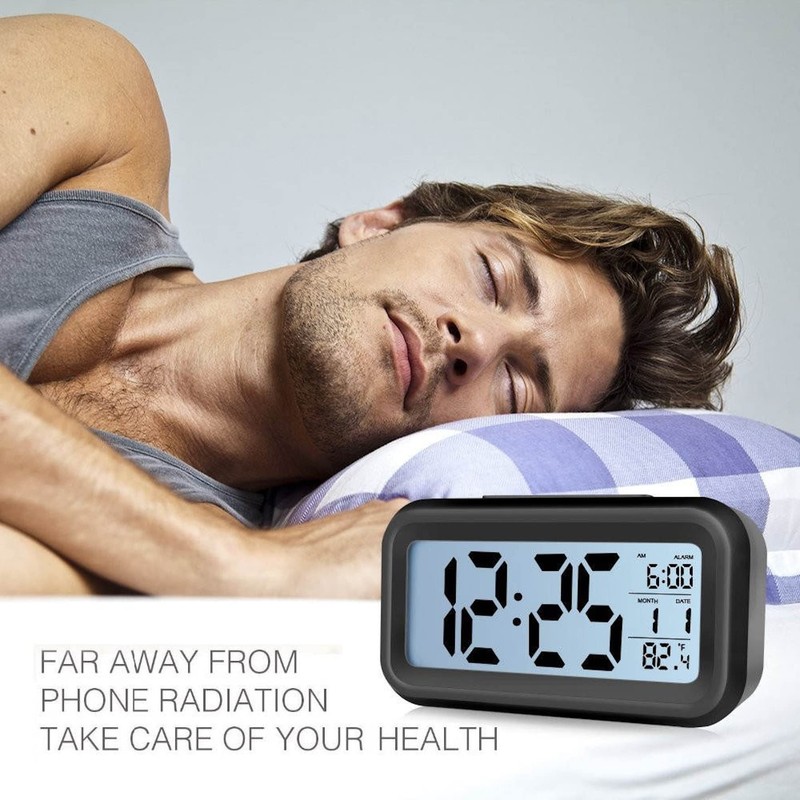 DTL Digital Alarm Clock LED Display with Temperature Big Larger