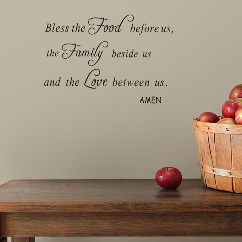 HOMSFOU Family God Home Decor Blessing Amen Quote Wall Decal