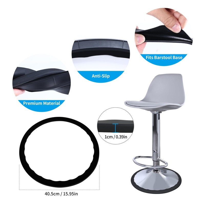 4 Pack Bar Stools Leg Protectors Ring, Non Slip Silicone