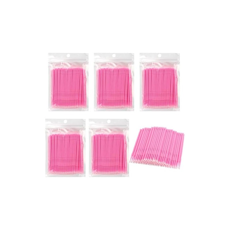 500 microcepillos aplicadores, microhisopos, varitas desechables para rímel de pestañas,
