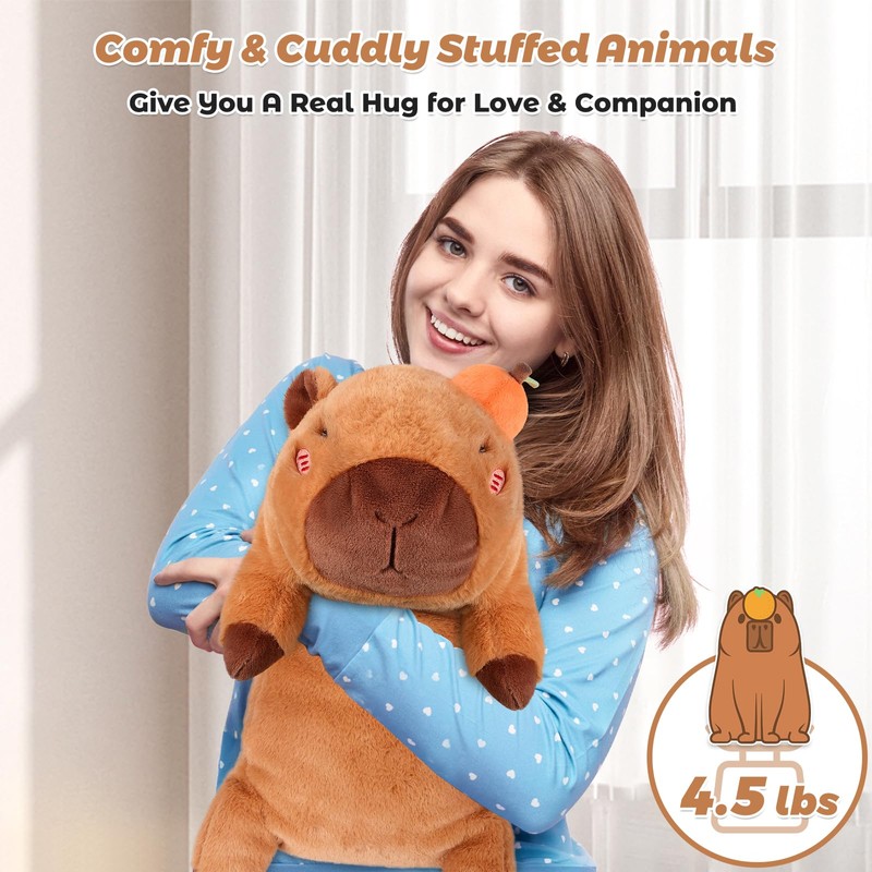 Bobbie & Laxi 25" & 4.5 lbs Capybara Weighted Stuffed