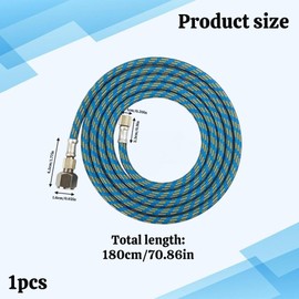 1Pc Nylon Braided Air Hose Durable and Flexible of Airbrush Hose 6 Foot Long Lasting Reliability Airbrush Hose 1/4 to 1/8 for Airbrush Kit Airbrush Hoses and Compatible with Most Airbrush Compressors