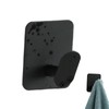 MeetRade Wall Hooks for Hanging: Black Coat Hooks 3PACK Adhesive