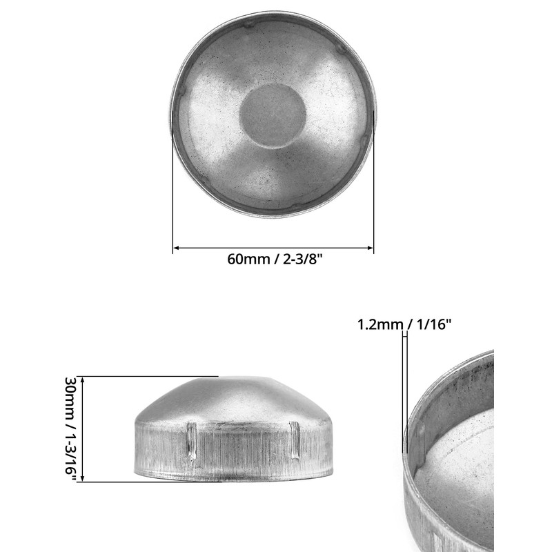QWORK Fence Post Cap, 2-3/8" Chain Link Round End Cap