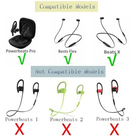 Replacement Eartips Compatible with Powerbeats Pro, Replacement Earbuds Silicone Ear Tips Eargels Set - Small, Medium, Large and Double Flange (4 Pairs)