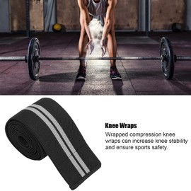 01 Knee Brace Elastic Sports Knee Supports for Fitness Training Weightlifting for Squats (Black Gray)