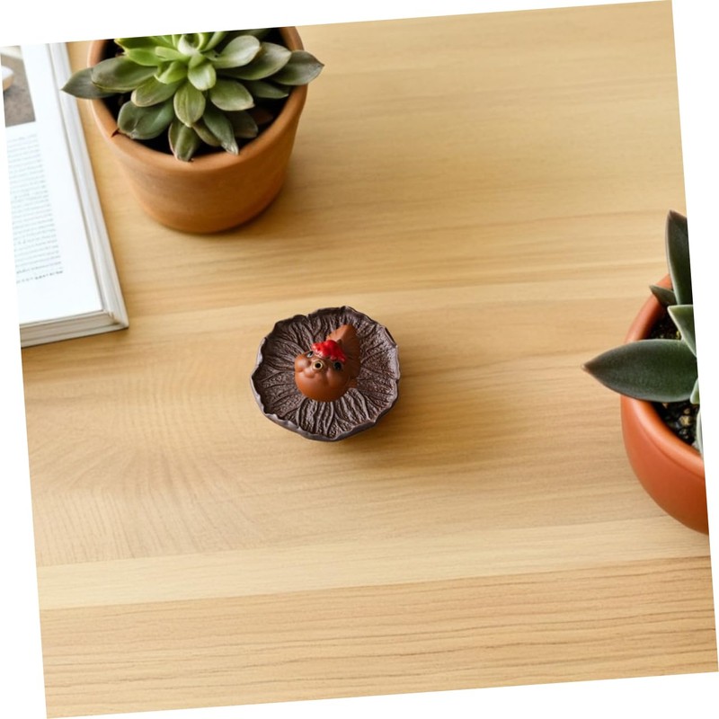 ULTECHNOVO Miniature Ceramic Burner for Home Office Compact Decorative Figurine