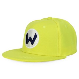 Armycrew Mario Luigi Cosplay Costume Flat Bill Snapback Cap - Yellow