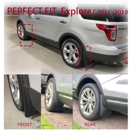 Mud Flaps Kit for Ford Explorer Accessories Mud Splash Guard Mud Flap Front and Rear 4pcs (for Ford Explorer 2011-2019)
