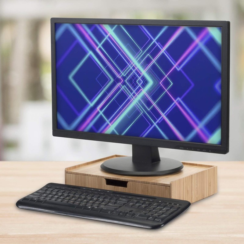 Mobilevision Large Bamboo Drawers (Set of 2) For Monitor Stand