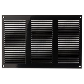 LIRAST 10x6 Vent Cover with Built-in Screen - Black Return Air Grille for Wall or Ceiling - Rectangular Metal HVAC Ventilation Register - Outer Dimensions: 11.81" W x 7.87" H