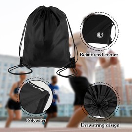 Gjinxi 4 Pieces Drawstring Bag Backpack with Drawstring Sports Bag Gym String Bag for Women Men Boys Gym Bag Swimming Bag Gym Bag Sports Bag for Gym Travel Holiday Beach B