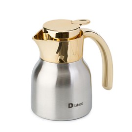 Diobao 0.6L Coffee Server, Thermal Tabletop Pot, Stainless Steel, Thermal Pot, Thermos Flask Pot, Double Wall Construction, Vacuum Insulated, Insulated Pot, Tabletop Pot, Table Pot, Jug, Insulated,