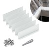 Flamorrow 6 Pack Aluminum Gutter Valley Splash Guards, Rainwater Roofing