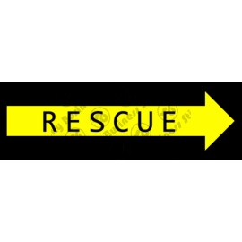 Airplane Yellow Rescue Arrow Weatherproof Vinyl Sticker Military Jet