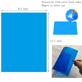 10 Pack Gel Light Filter Transparency Color Film Plastic Sheets Colored Overlays Correction Gels Filter for Lamp, Headlight, Photo Studio Strobe, LED, Headlight Film (Blue)