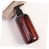 LABRIMP 5pcs Tawny Shampoo Emulsion Pump Bottles Portable Travel Containers