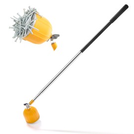 Magnetic Pickup Tool, 180° Rotating Head, 10LB Heavy Duty Magnet Stick with Handle, Extendable Magnet Wand for Nails, Screws & Metal Objects, Strong Magnetic Tool for Mechanics & Home Use (Yellow)