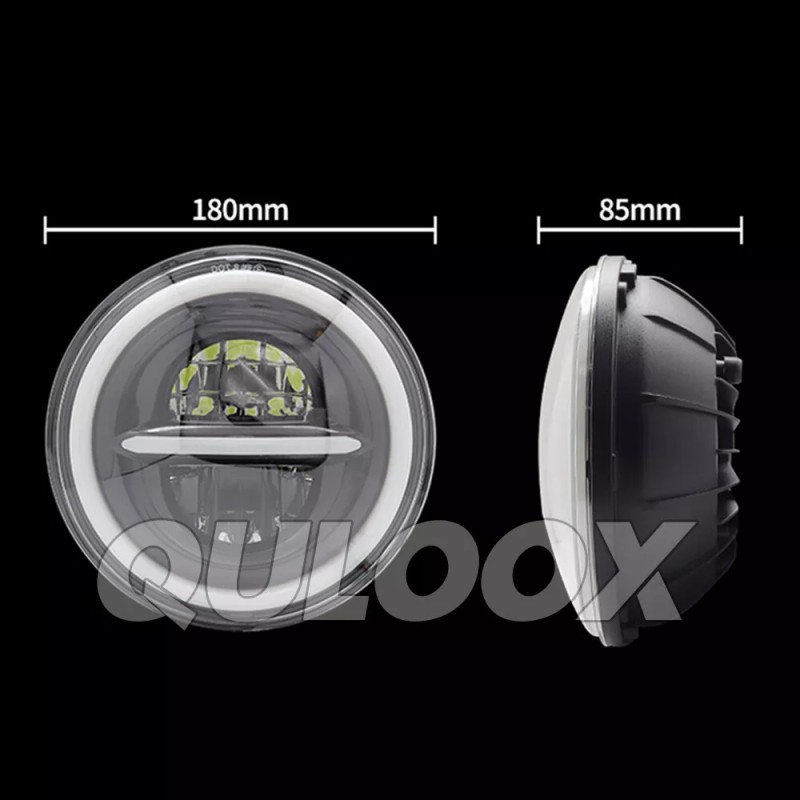 QULOOX For Chevy Bel Air 1955-1957 Pair 7" Inch Round