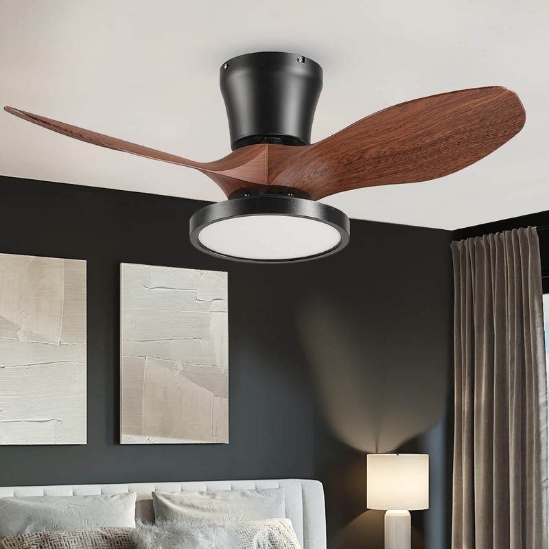 ocioc Quiet Ceiling Fan with LED Light DC motor 32