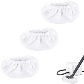 Sgizoku Large Microfiber Bonnet Steam Mop Pads Compatible with Dupray Steam Cleaners etc for The Rectangle Brush Tool - Reusable Washable Steam Cloth Accessories - 3 Pack