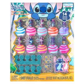 Stitch Esmalte Swirl 10 pzas al Agua Fácil de Quitar Glitter                                                                                          