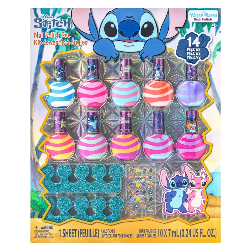 Stitch Esmalte Swirl 10 pzas al Agua Fácil de Quitar
