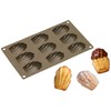 Lurch FlexiForm 85025 Madeleine Baking Tray with 9 Moulds Brown