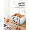 Toaster 4 Slice, Extra Wide Slots, Stainless Steel with High