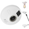 3-in-1 Light Socket Adapter with USB (5V/2A) & Outlet -