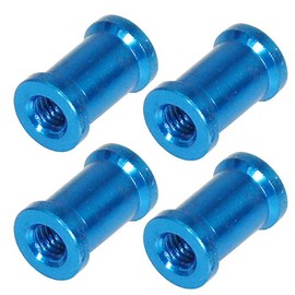 M3x6 Aluminum Spacer LW Cut, 0.37 inch (9.5 mm) Thickness & M3 Screw Holes Included (4 Pieces) [LBL] [Eagle Model] [#AS603095LWS-LBL]