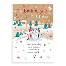 Small Sweet Christmas Card to Both of You - 9 x 6 inches - Piccadilly Greetings