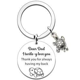 SDOFY Turtle Dad Gifts from Daughter Son, Easter Fathers Day Birthday Gifts for Dad Father Daddy Presents Turtle Keyring