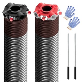 HardwareX supply Electrophoresis Garage Door Torsion Spring 2" (Pair) with Non-Slip Winding Bars and Gloves Minimum of 18,000 Cycles (.234"x2"x31")