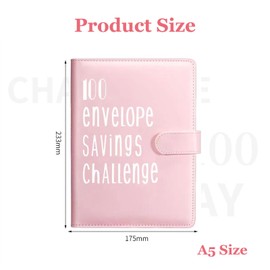 Budget Planner A5 Budget Planner Money Organiser with 100 Days Challenge Saving Ring Binder Financial Planner Binder Pockets Budget Planner Savings Book Budget Binder Saving Folder Cash Stuffing Start