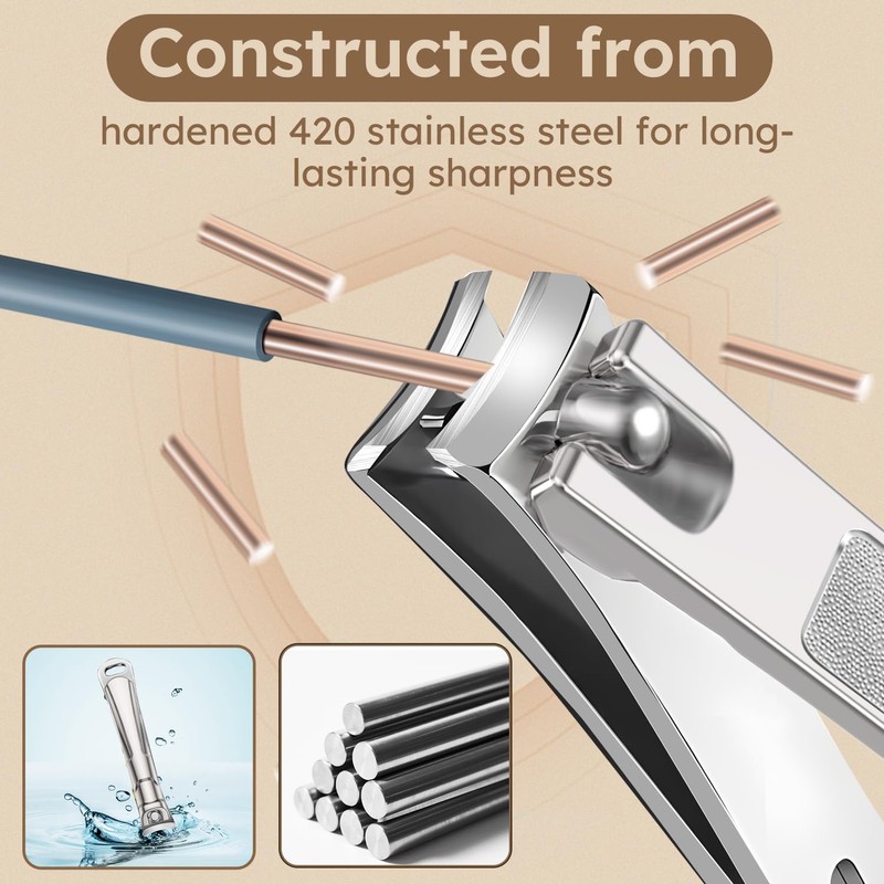 Upgrade Big Long Handled Toenail Clippers for Thick Nails for