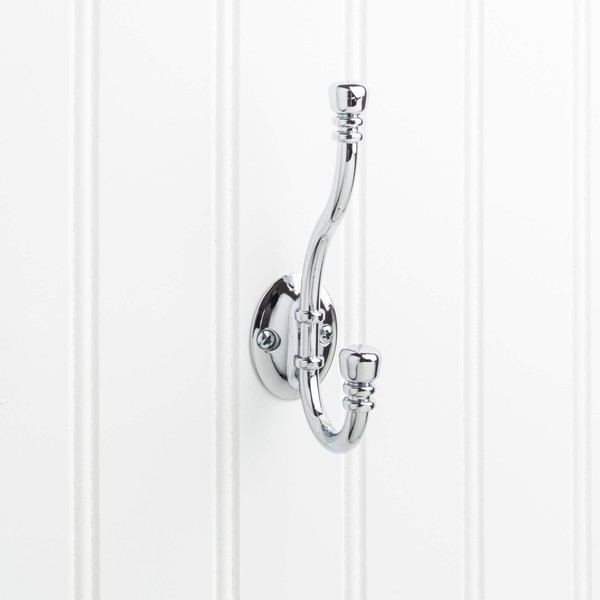 Elements YD50-518PC Sedona 5-3/16" Traditional Double Prong Robe Hook