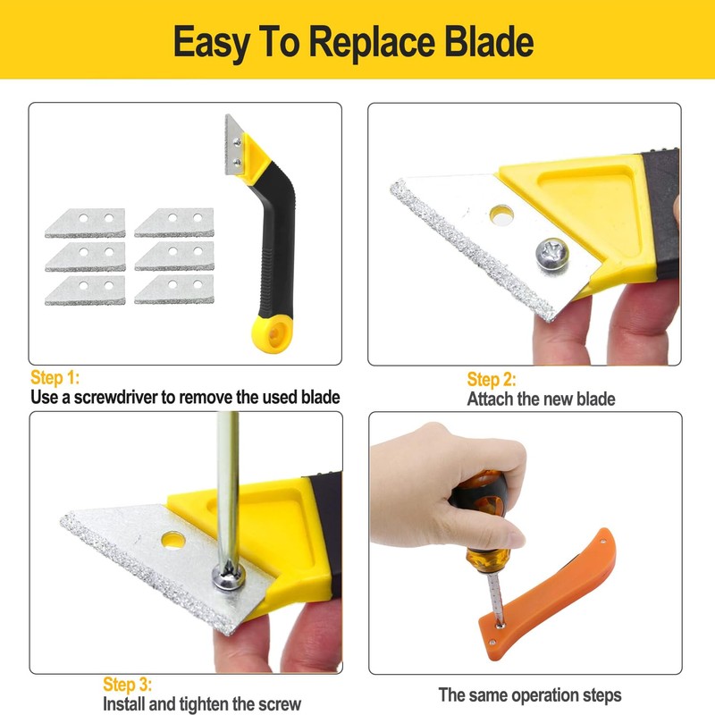 LABOFiC 14pcs Grout Removal Tool Kit, 2 Tile Grout Saws