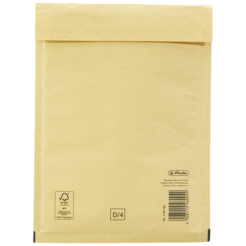 Herlitz Peel and Seal Protective Bag D - Brown (10