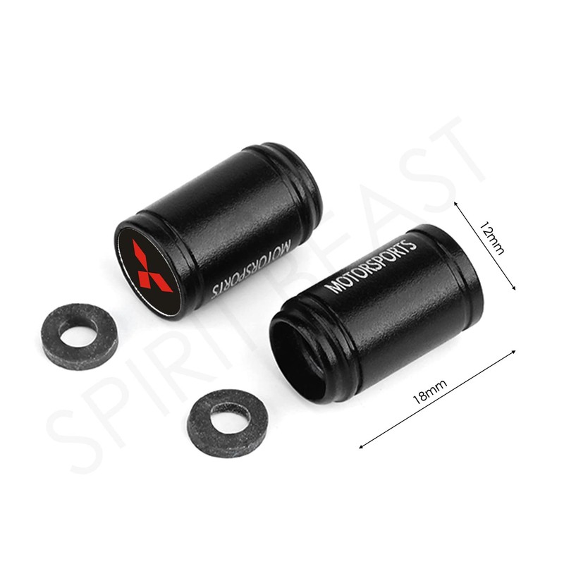 SPIRIT BEAST Air Valve Cap, Suitable for Mitsubishi, Black