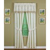 Today's Curtain Verona Reverse Embroidery Tailored Valance, 18", Ecru/Rose