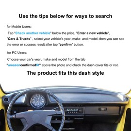 Yiz Dashboard Cover Dash Cover Mat Fit for VW Volkswagen Super Beetle (Black) J154