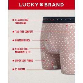 Lucky Brand Men's Boxer Briefs - 7 Pack Soft Stretch Performance Boxers for Men - Active Sport Men's Underwear (S-XL)