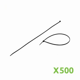 NavePoint 14 Inch Nylon UV Resistant Cable Wire Zip Tie 40 lbs - Black 500 Pack Lot Pcs Qty