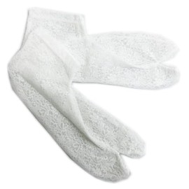 Wasakura-an Tabi Socks, Lace, Stretch, White, Free Fit, 8.7 - 9.8 inches (22 - 25 cm), Kimono, Yukata, Furisode, Coming-of-Age Ceremony, Graduation Ceremony, Hakama, Women's, Extended White, white