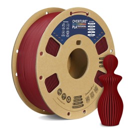 OVERTURE PLA Plus (PLA+) Filament 1.75mm, Stronger & More Durable, Professional Toughness 3D Printer Filament 1kg (2.2lbs), High Precision +/- 0.02mm, Tangle-Free(Wine)