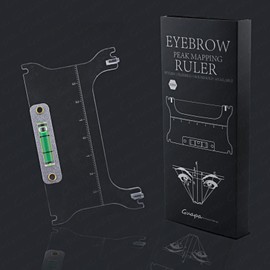 MARLLOGIVA Professional Eyebrow Measuring Tool Kit Microblading Eyebrow Ruler with Level Eyebrow Mapping Tool with Leveler (Brow Peak Ruler Kit #4)