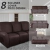 molasofa Recliner Sofa Covers - 8 Pieces Stretch Leather Like