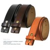 BS121 Men's Vintage Style Leather 1-1/2 Wide Belt Strap (Black,