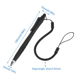 2 Pcs Resistive Touch Screen Pen, Stylus Pen with Spring Rope, Scratch Proof Pens with Stylus Tip, Touch Pens for Touchs Screens, Drawing, Sketching and Note-Taking(Size:3mm)